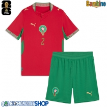 Maglie da calcio Marocco Achraf Hakimi #2 Prima Maglia Bambino Mondiali 2026  Manica Corta (+ Pantaloni corti)
